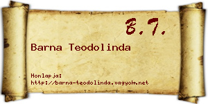 Barna Teodolinda névjegykártya